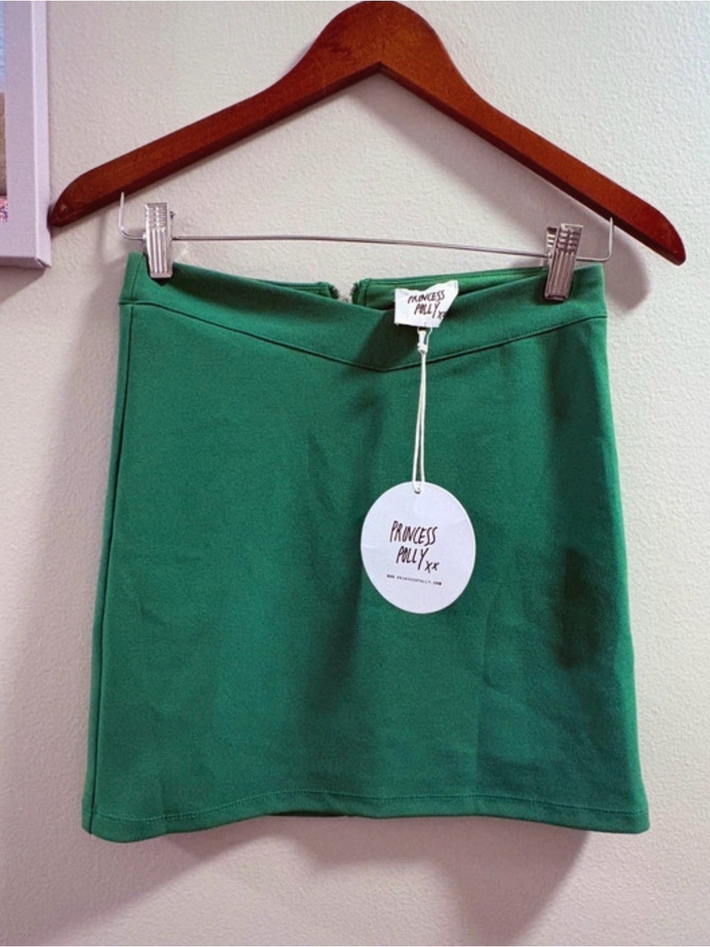 Princess Polly green mini skirt NEW
